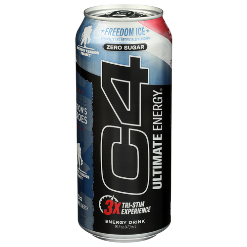 C4 Freedom Ice Carbonated Ultimate Energy Carb - 16 Fluid Ounce