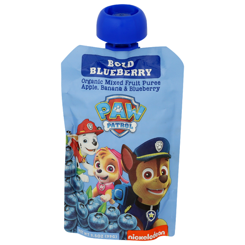 Paw Patrol Bold Blueberry Organic Mixed Fruit Squeeze Pouch - 3.5 Ounce