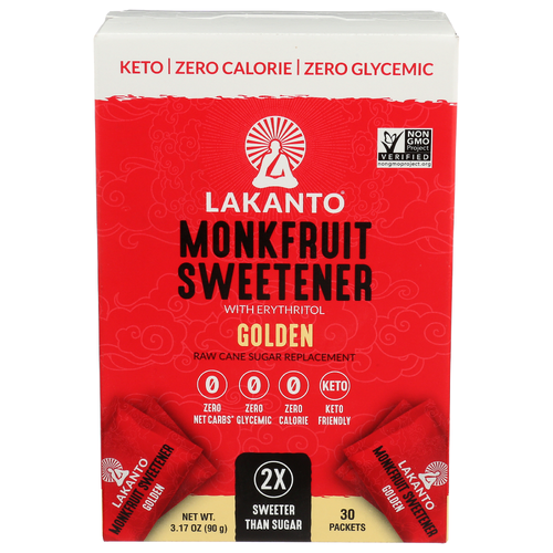 Lakanto Monkfruit Sweetener Golden Packets X 30 90 - 0.106 Ounce - 30 Count