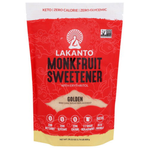 Lakanto Monkfruit Monk Fruit Sweetener Golden - 28.22 Ounce