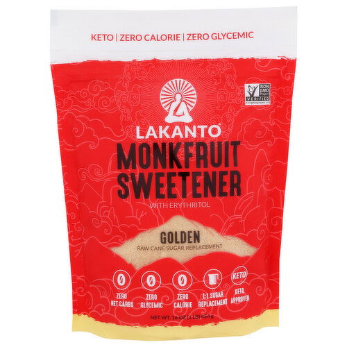 Lakanto Monkfruit Sweetener Golden Monk Fruit - 16 Ounce Image 1 of 2
