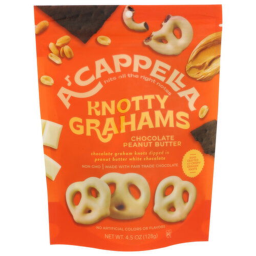 A'CAPPELLA Chocolate Peanut Butter Knotty Grahams - 4.5 Ounce