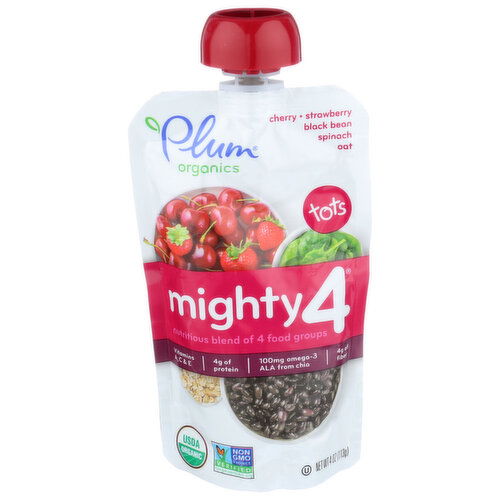 Plum Organics Baby Food-Mighty 4-Spinach Chry-Org - 4 Ounce