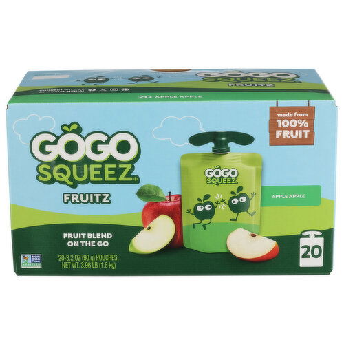 Gogo Squeez Apple - 3.2 Ounce - 20 Count