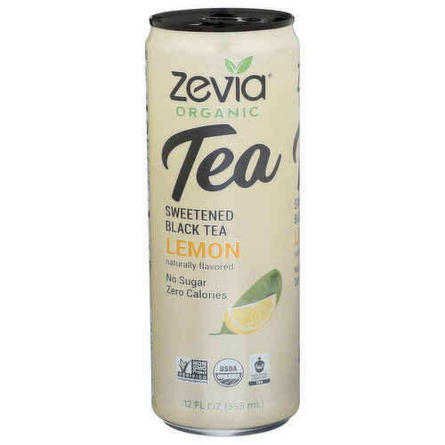 Zevia Lemon Sweetened Black Tea - 12 Fluid Ounce - 1 Count Image 1 of 4