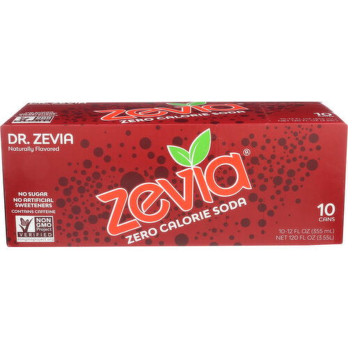 Zevia Soda DR - 12 Fluid Ounce - 10 Count