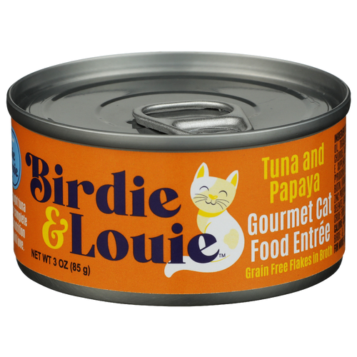 BIRDIE & LOUIE Tuna & Papaya Wet Cat Food Entrée - 3 Ounce