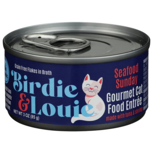 BIRDIE & LOUIE Seafood Sunday Wet Cat Food Entrée - 3 Ounce
