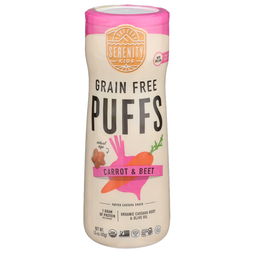 Serenity Kids Carrot Puff Puffs, Veggie Beet Grain Free - 1.5 Ounce