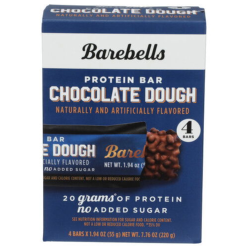 Barebells Chocolate Dough Protein Bars - 1.94 Ounce - 4 Count