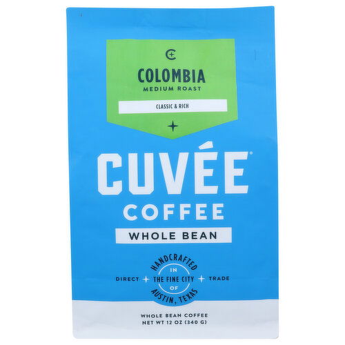 Cuvee Coffee Colombia Whole Bean - 12 Ounce