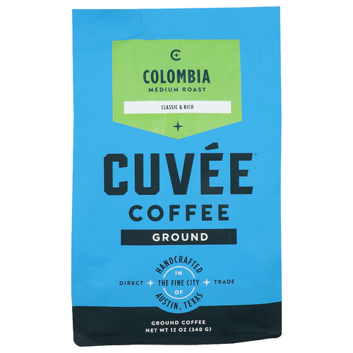 Cuvee Coffee Colombia Medium Roast Ground - 12 Ounce