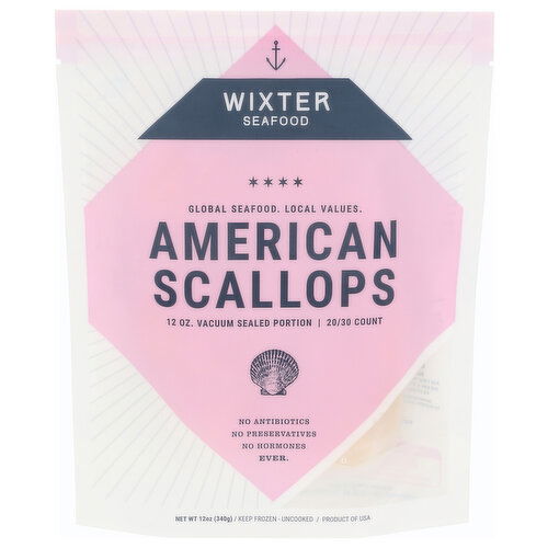 Wixter Seafood American Scallops - 12 Ounce