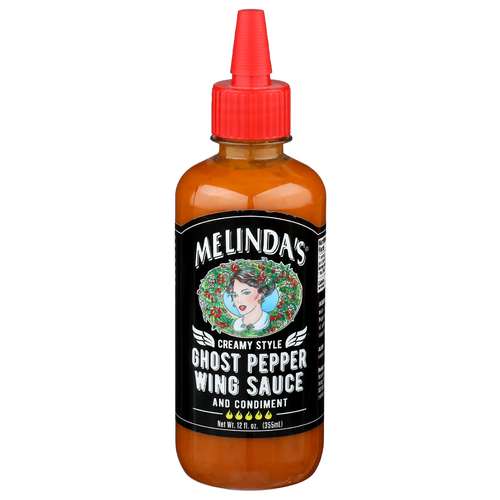 Melinda's Creamy Style Ghost Pepper Wing Sauce And Condiment - 12 Fluid Ounce