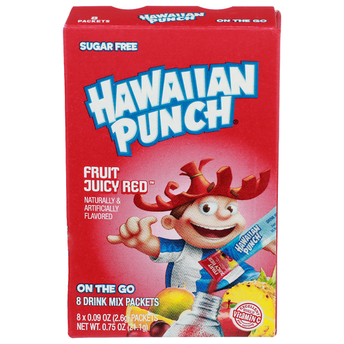 Hawaiian Punch Fruit Juicy Red Drink Mix - 0.094 Ounce - 8 Count