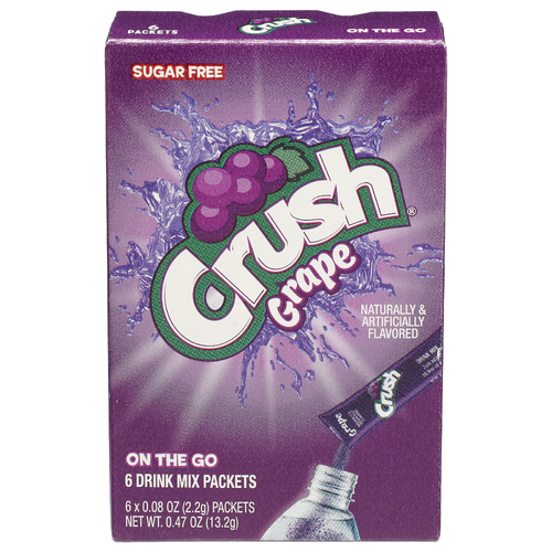 Crush Grape Drink Mix Packets - 0.078 Ounce - 6 Count