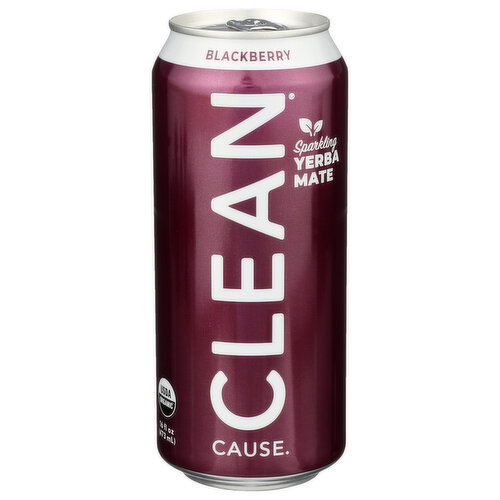 Clean Cause Blackberry Sparkling Yerba Mate - 16 Fluid Ounce