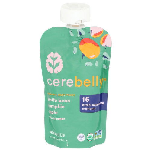 Cerebelly White Bean Pumpkin Apple 3-Pack Carton, Organic - 4 Ounce