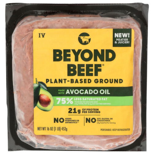 BEYOND MEAT Meaty, Beefy With Savory, Grilled And Fatty Notes Ground Beef Plant-Based - 16 Ounce