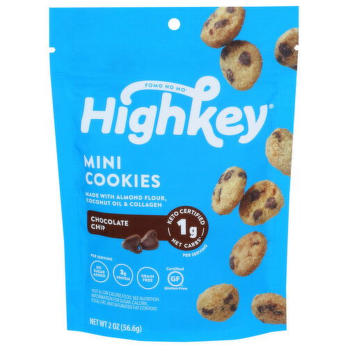 Highkey Chocolate Chip Mini Cookies - 2 Ounce