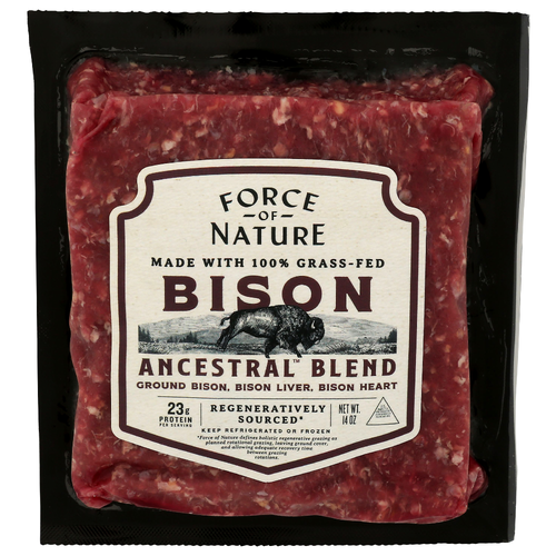 Force Of Nature Ancestral Blend Ground Bison - 14 Ounce