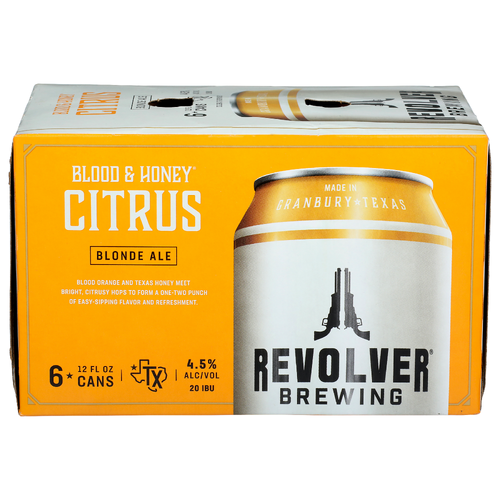 Revolver Brewing Blood & Honey Citrus Blonde Ale - 6 Count Image 1 of 3