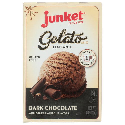 Junket Gelato Mix Dark Choc - 4 Ounce