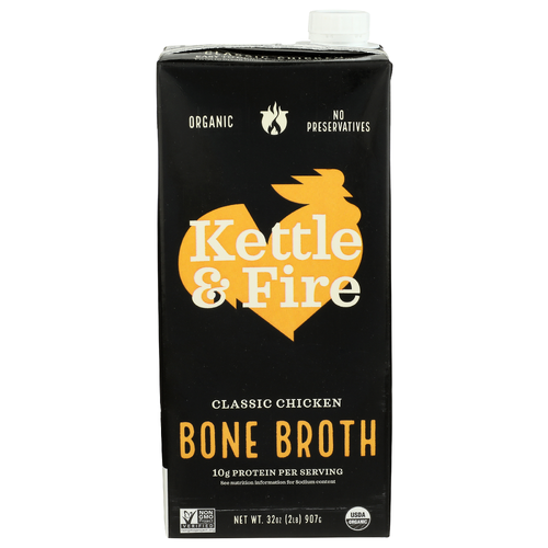 KETTLE & FIRE Chicken Bone Broth Classic - 32 Ounce