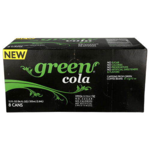 GREEN COLA Original Can - 12 Fluid Ounce - 8 Count