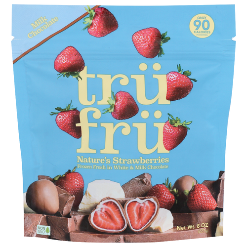 Tru Fru Frozen Strawberry + White And Milk Chocolate Pouch - 8 Ounce