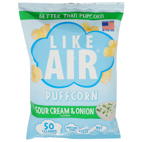Like Air Sour Cream & Onion Puffcorn - 4 Ounce Image 1 of 4