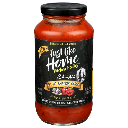 Just Like Home Pasta Sauce N.y. Lip-Smackin' Garlic - 25 Ounce