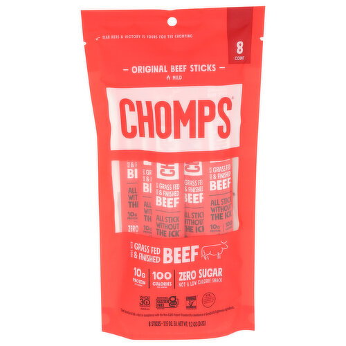 Chomps Original Beef - 1.15 Ounce - 8 Count Image 1 of 3