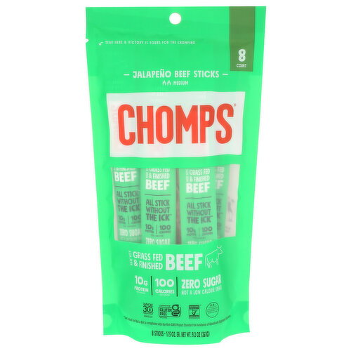 Chomps Jalapeno Beef - 1.15 Ounce - 8 Count Image 1 of 3