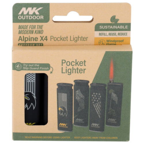 Mk Outdoor Pocket Lighter - 4 Count