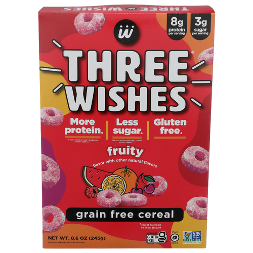 Three Wishes Fruity Grain Free Cereal - 8.6 Ounce