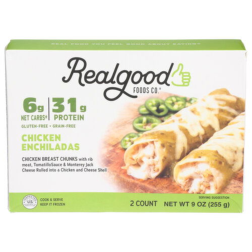 REAL GOOD FOODS CO. Enchilada Chicken Grande - 4.5 Ounce - 2 Count