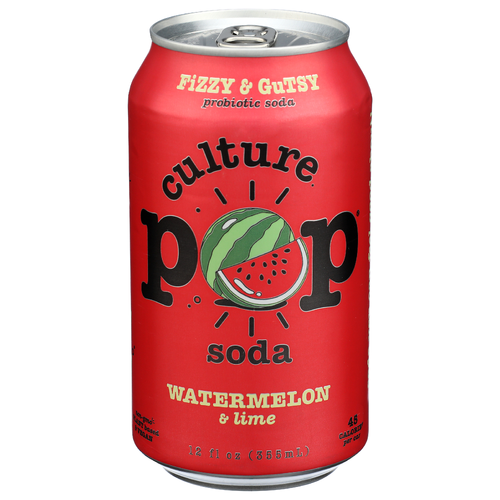 Culture Pop Soda Watermelon Sparkling Prbtc Wtrmln - 12 Fluid Ounce