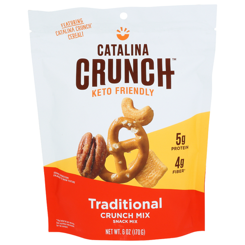 Caralina Crunch Traditional Keto Friendly, Low Carb Catalina Mix Snack Protein Snacks - 6 Ounce