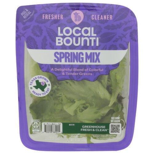LOCAL BOUNTI Spring Mix Baby Leaf - 4.5 Ounce