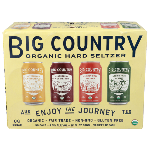Big Country Organic Hard Seltzer - 12 Fluid Ounce - 12 Count