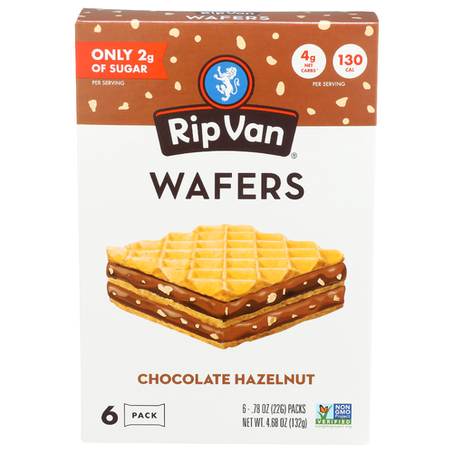 Rip Van Wafels Chocolate Hazelnut Wafers - 0.78 Ounce - 6 Count