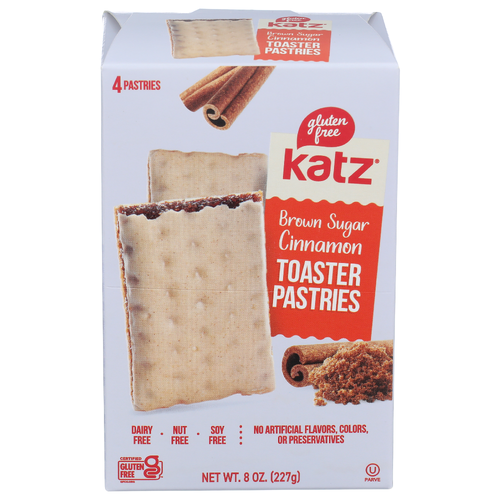 Katz Gluten Free Cinnamon Sugar Toaster Pastries - 2 Ounce - 4 Count