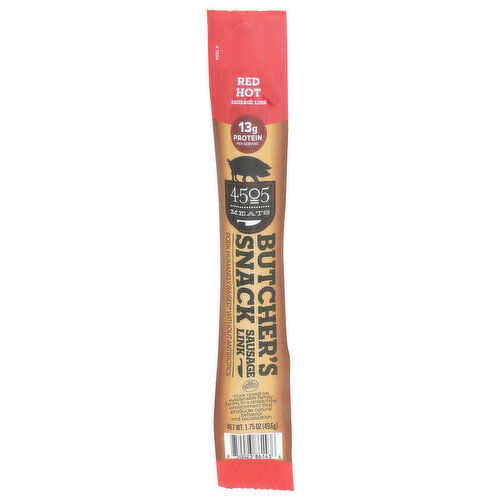 4505 BUTCHER's Snack Red Hot Sausage Stick - 1.75 Ounce