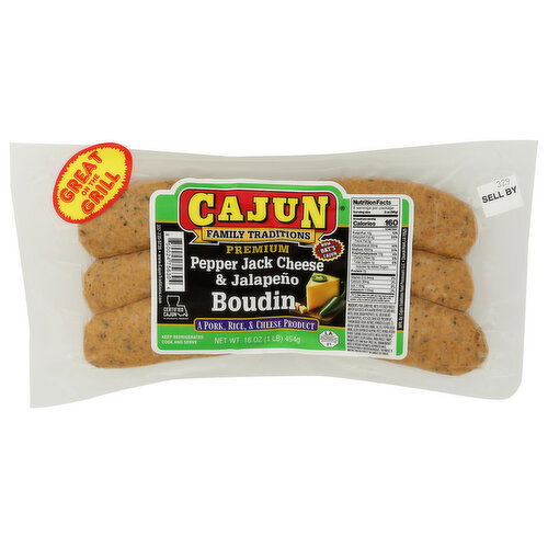Cajun Family Traditions Pepper Jack Cheese & Jalapeno Boudin - 16 Ounce Image 1 of 4