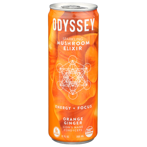 Odyssey Elixir Orange And Ginger Sparkling Energy Mandarin - 12 Fluid Ounce