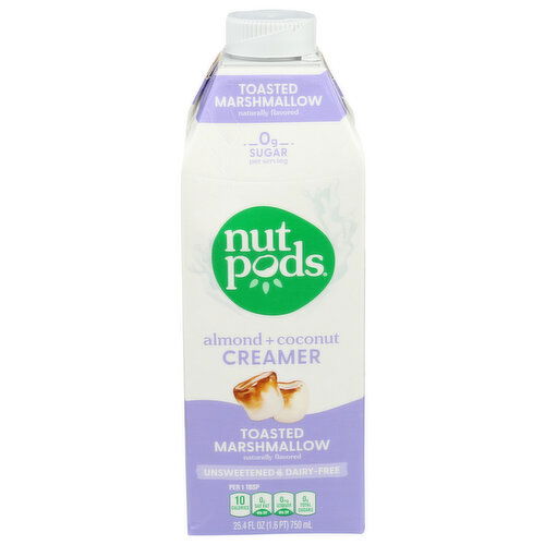 Nutpods Toasted Marshmallow Almond+coconut Creamer Unsweetened - 25.4 Fluid Ounce