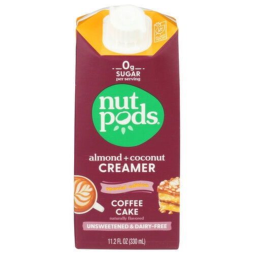 NUTPODS Coffee Cake Dairy Free Unsweetened Creamer - 11.2 Fluid Ounce