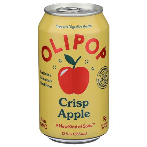 Olipop Crisp Apple Sparkling Soda - 12 Fluid Ounce Image 1 of 4