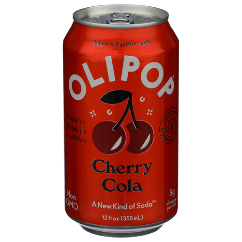 OLIPOP Prebiotic Cherry Cola Soda Pop - 12 Fluid Ounce Image 1 of 4